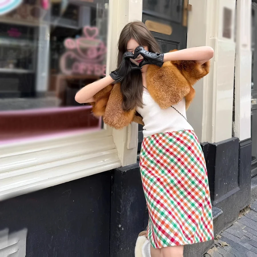 Nouveau hiver femmes réel manteau de fourrure de renard naturel rouge manteau de fourrure de renard de haute qualité chaud véritable vestes de fourrure