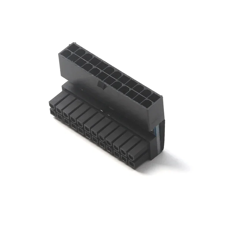 Adaptador de energia atx de 24 pinos 90 graus, plugue de conector para computador, acessório de placa-mãe