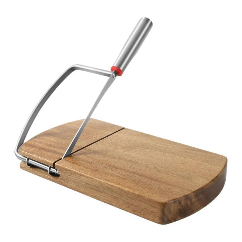 

Multi Functional Wooden Cheese Butter Slicer For Block Cheese Sausages Vegetables And Fruits Easy To Clean And Practical Slicer