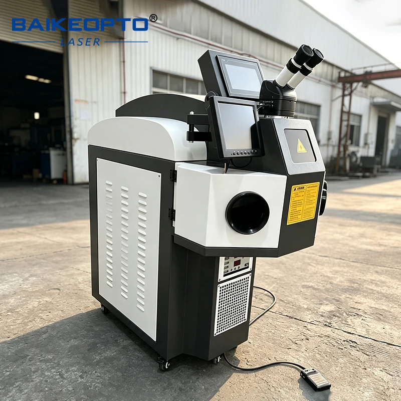BAIKEOPTO BK‑YJW200B 200J Laser Jewellery Welder Machine for Gold Silver Platinum Jewelry Weld & Repair