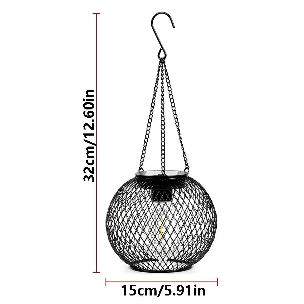 Práctica linterna Solar impermeable, luces Retro más brillantes, luces inalámbricas para exteriores, luz de Camping recargable de hierro, decoración de fiesta