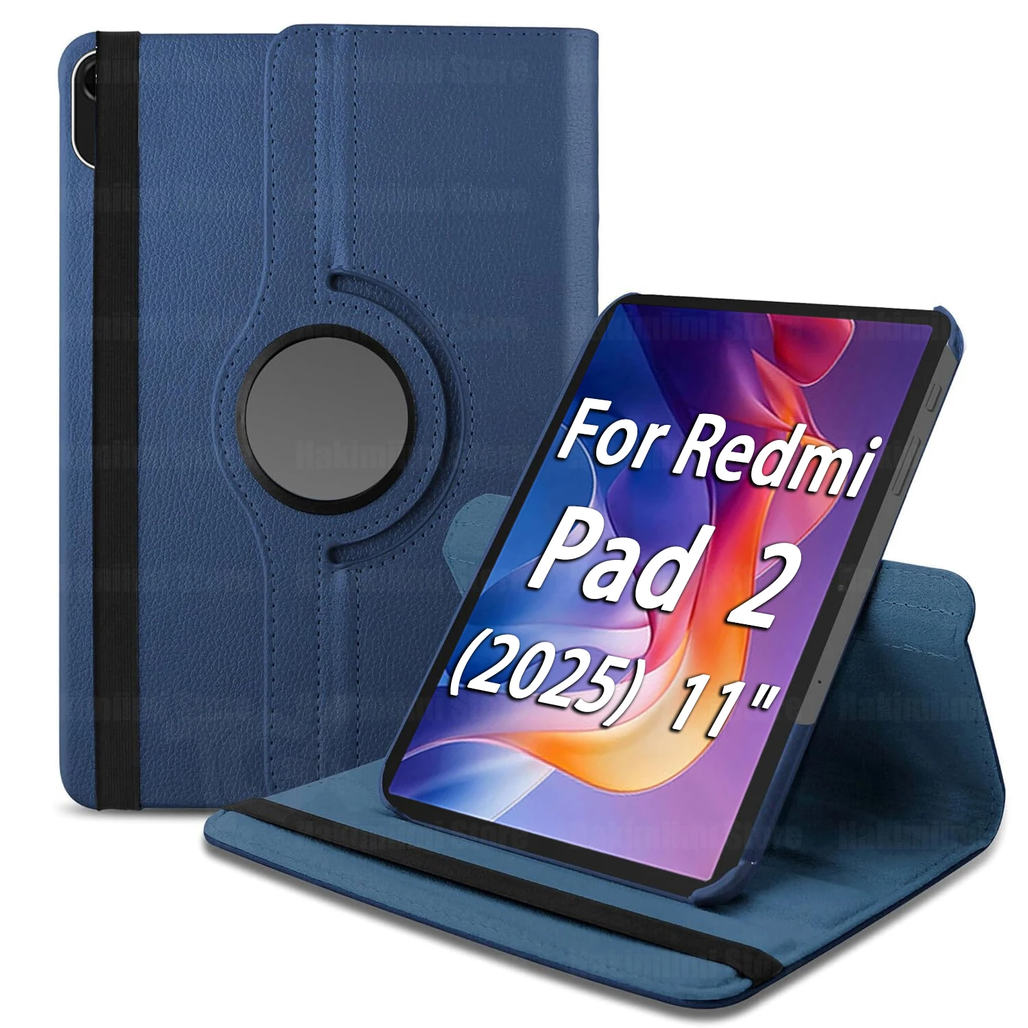 Case for Redmi Pad 2 (11 Inch) 2025 PU 360 Rotating Stand with