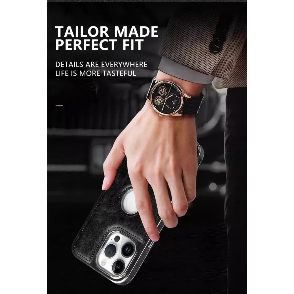 Skórzane etui na telefon iPhone 16 Pro max do iPhone'a 16 15 Plus 14 13 12 Pro Max Wstrząsoodporne etui ochronne