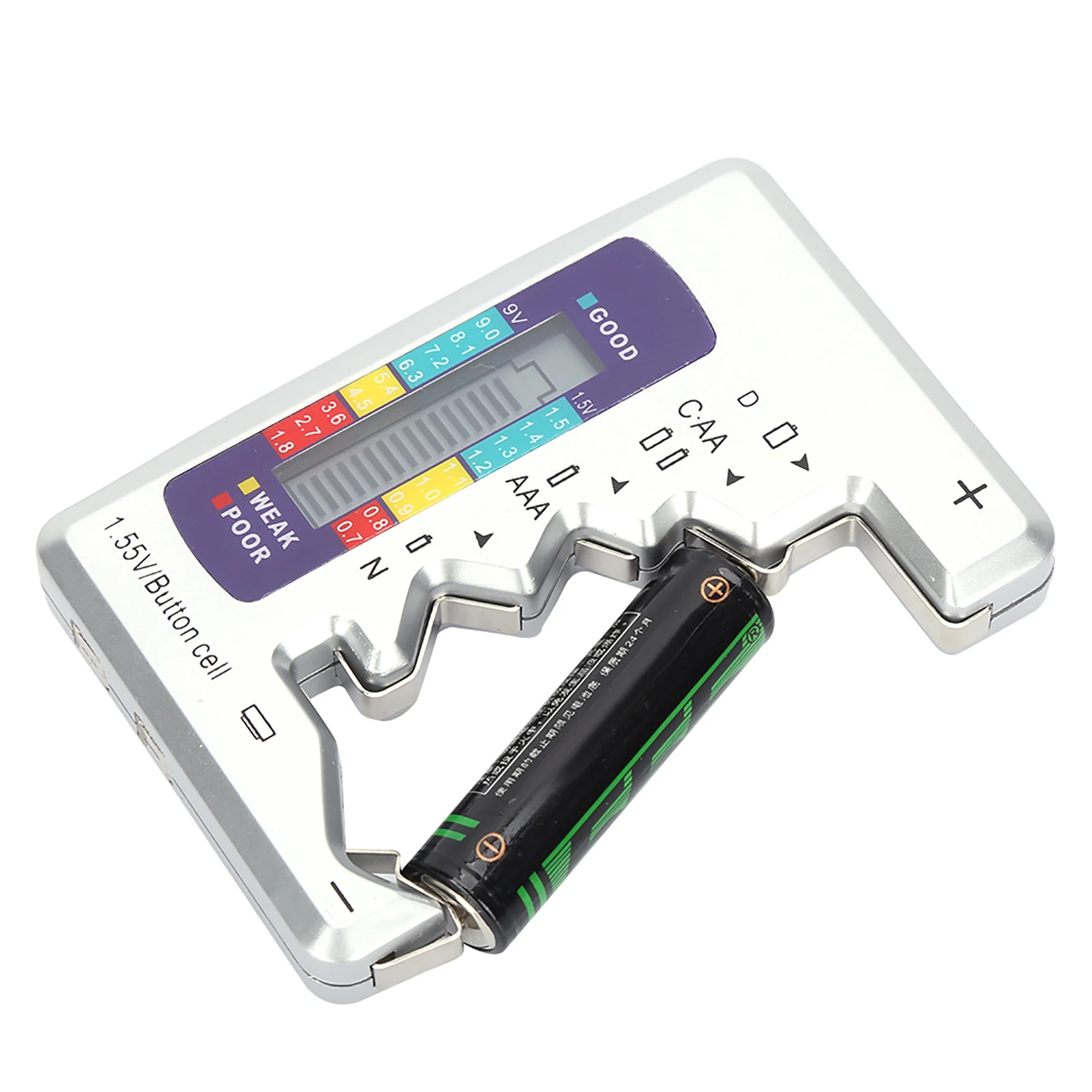 Battery Capacity Measuring Tool Digital Battery Tester Battery Capacity Checker 90 x 60mm Multi-Level Fixed Battery Card Slot