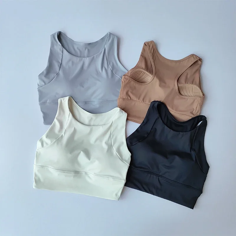 

All-in-one Shock-proof Compact Sports Vest Running Breathable Full-cup Yoga Vest Gym Clothing Summer New Fitness Bra