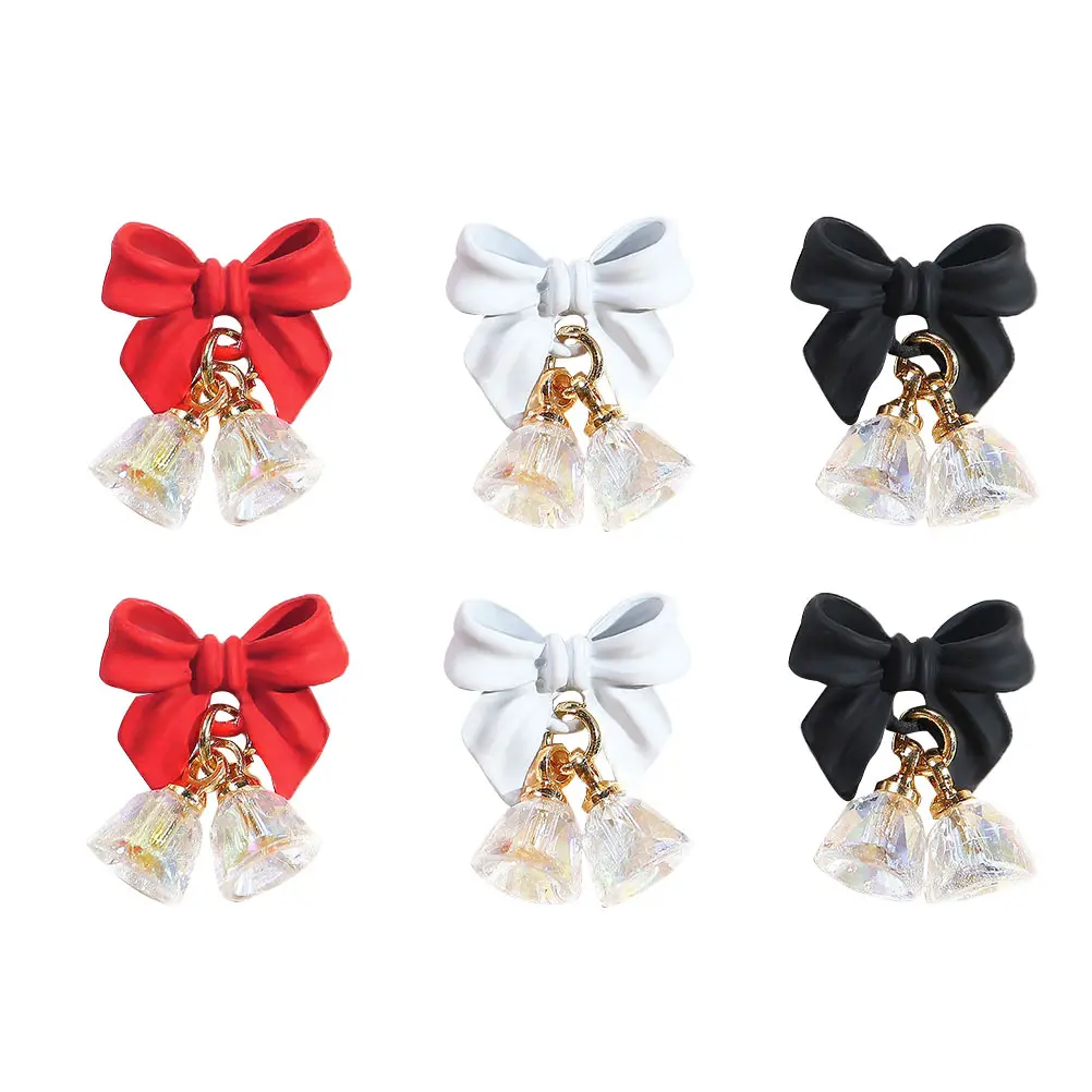 

6pcs Bow Charms Exquisite Manicure Decor Small Ornament Creative Accessory Water Rhinestone Decorations Art Diy Accessory Bow