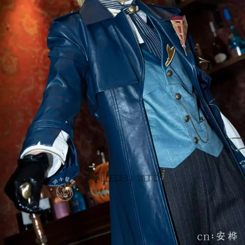 

Игра Identity V Серве Ле Рой Косплей Костюм Power Core Кожаная куртка жилет брюки шляпа наряд Хэллоуин Карнавальный костюм для вечеринки