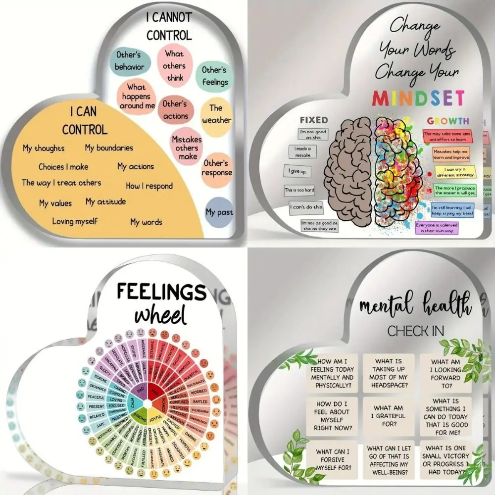Inspirational Mental Health Decor Love Shape Psychotherapy Affirmations Mental Health Awareness Gift Counseling