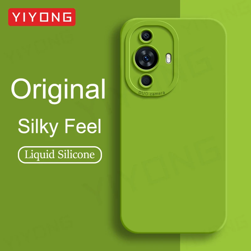 Für Nova11 Fall YIYONG Platz Flüssigkeit Silikon Weiche TPU Abdeckung Für Huawei Nova 11 12s 13 14 Pro Nova 14 Nova 13 Globale Telefon Fällen