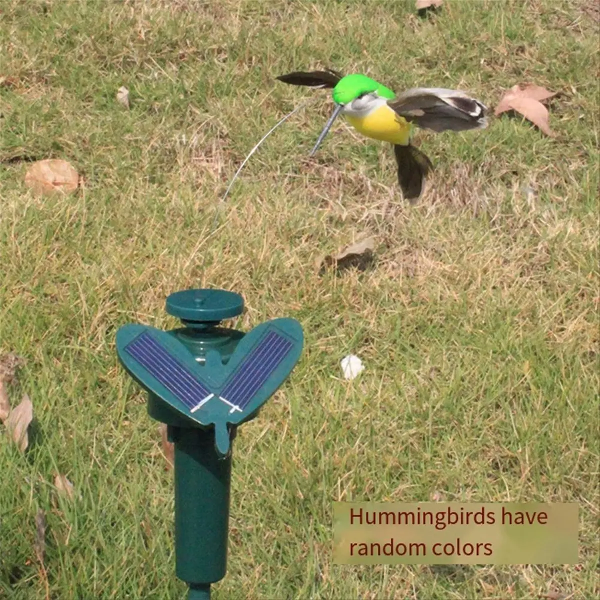 Compatible Solar Powered Flying Bird, Solar or Battery Powered Realistic Birds Garden Decor for Outdoor, Yard