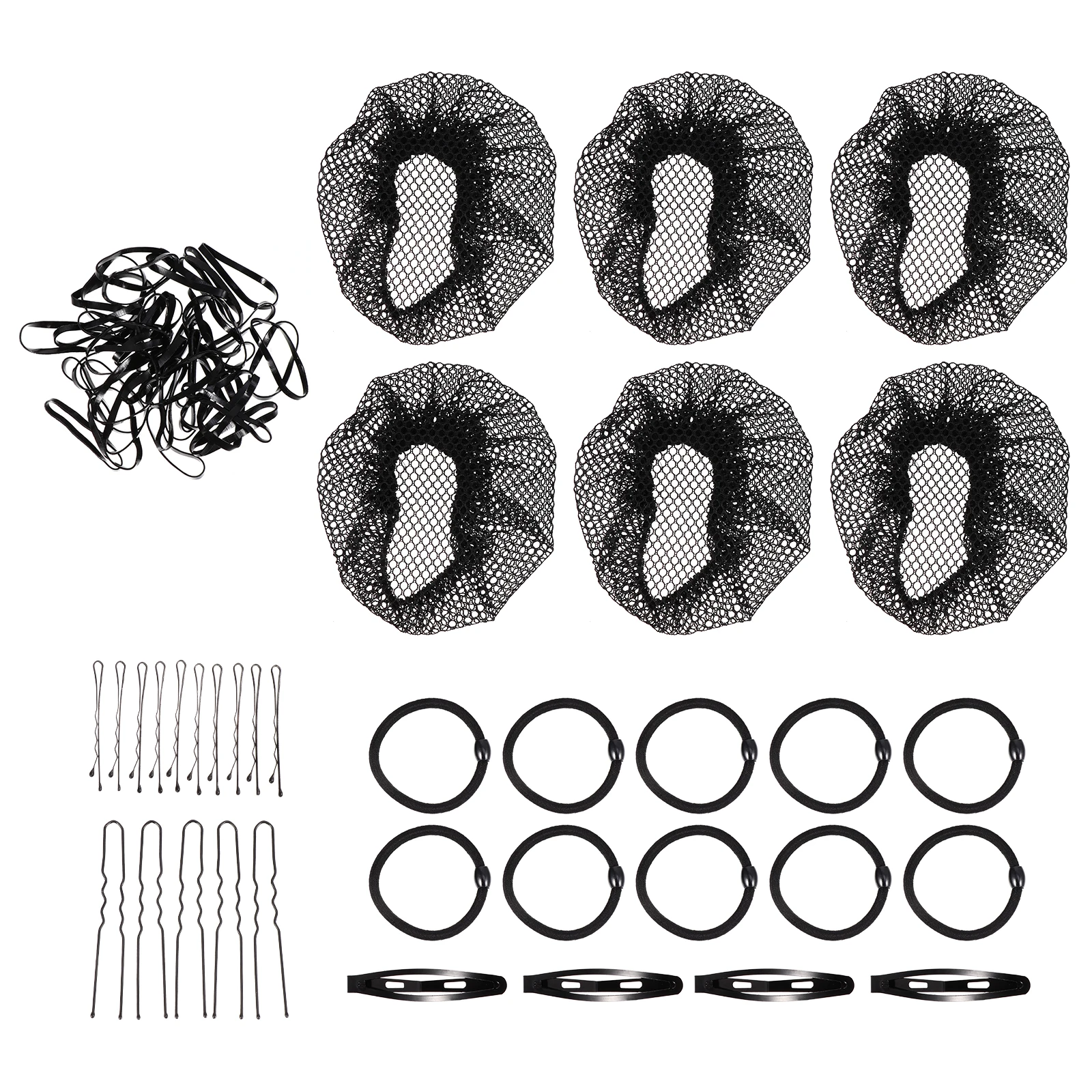 

1 set Hair Net Set Elastic Mesh Breathable Invisible Hairnets for Ballet Buns Dance Hairstyle Accessories Small Holes Durability