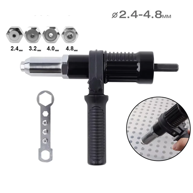 Professional Electric Rivet Nut Gun Machine Core Pull Accessories Cordless Riveting Gun Drill Adapter  Insert Nut Tools