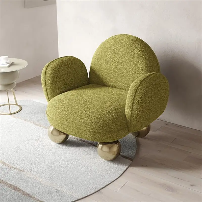 

Simple living room single chair small apartment light luxury personalized single sofa chair lamb wool balcony bedroom leisure