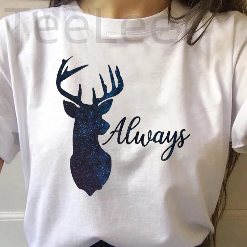 Always T Shirt Women Print After All This Time Deer Graphic Tees Funny Letter Shirt Harajuku Aesthetic Clothes Casual Tops Tee