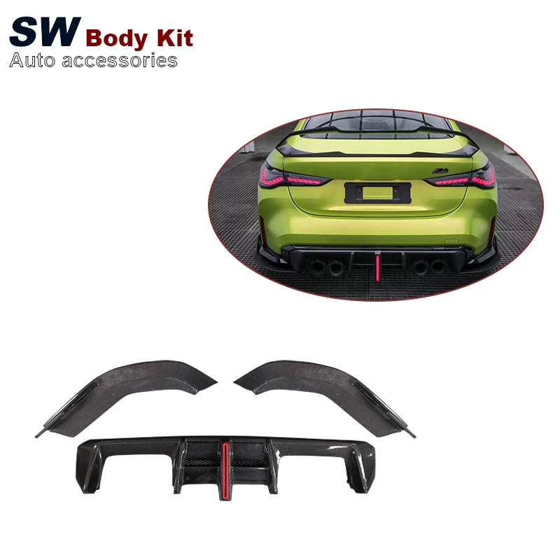 

Carbon Fiber AE Style Rear Diffuser For BMW G80 M3 G82 G83 M4 Upgrade Rear Bumper Splitter Lip Diffuser Cover Trim 2021 2022+