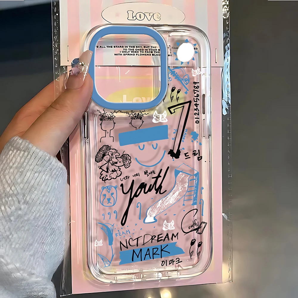 Kpop N-NCT D-Dream New Hot Clear Space Phone Case For iPhone 11 12 13 14 15 16 Pro Max Mini X Xs XR 78 plus Se Transparent Cover