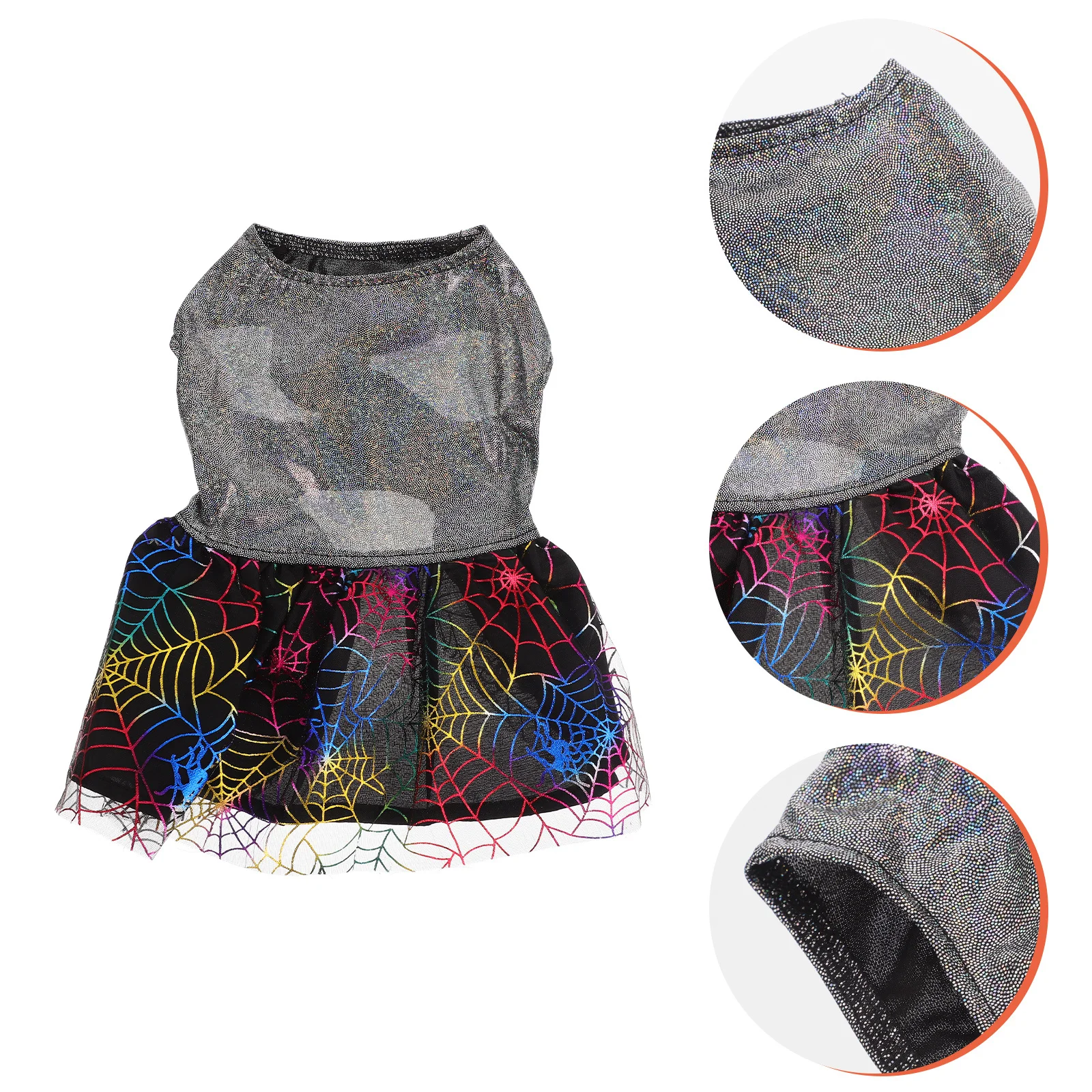 

Halloween Dog Skirt Decorative Spiderweb Puppy Dress Lightweight Comfortable for Party Holiday Costume Dog Dress