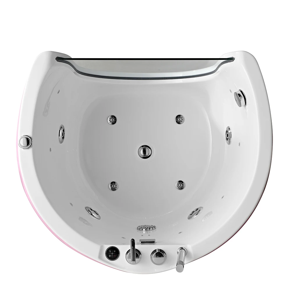 Freestanding Modern Ozone Bath Tub Spa with Whirlpool Massage Soaking Function for Bathroom