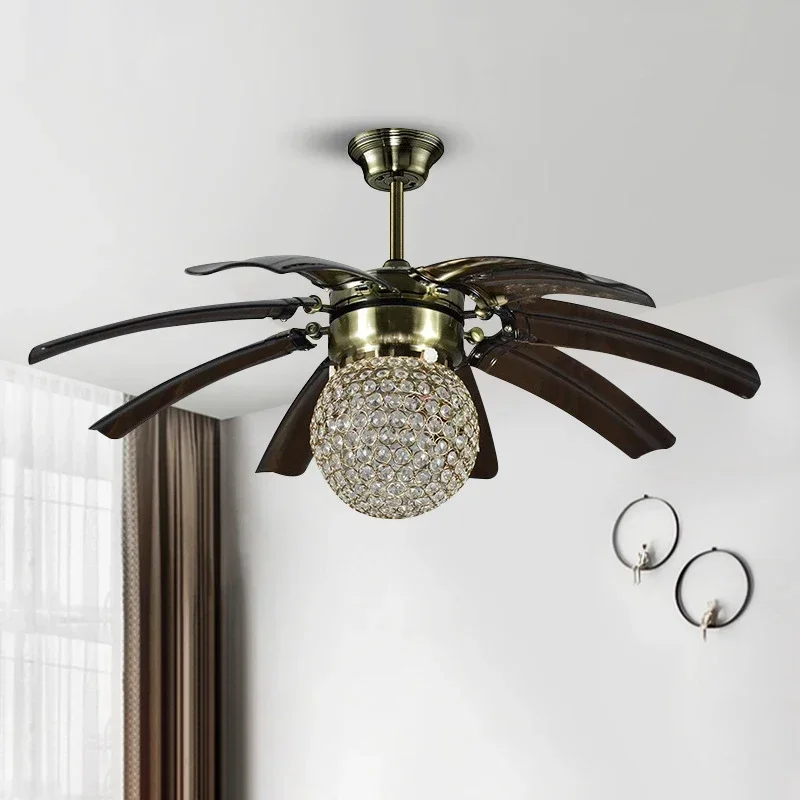 

FAIRY Nordic LED Fan Light American Vintage Restaurant Living Room Study Ceiling Fan Light Remote Electric Fan Light