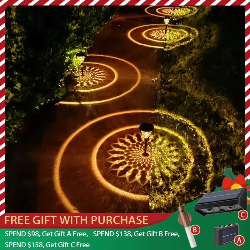 ソーラーライト-屋外-防水-サークルシャドウ-芝生-ソーラーパワー-パスウェイ-ガーデンライト-led-ランドスケープライト-歩道用装飾