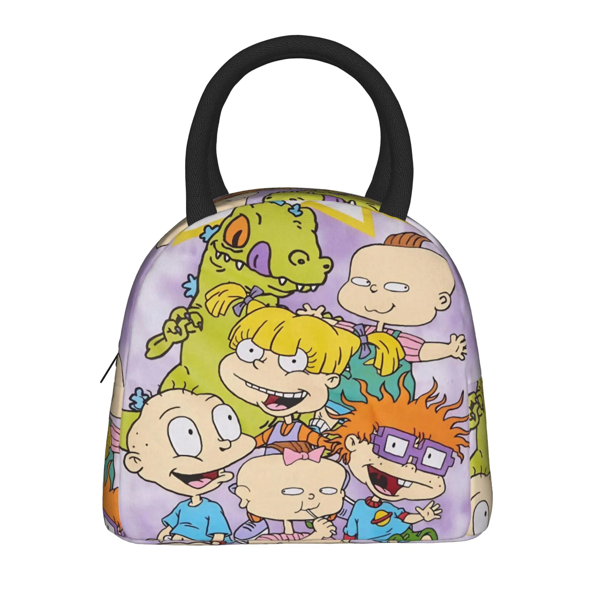 Cartoon R-Rugrats Thermal Insulated Lunch Bags for Picnic  Reusable Food Bag Container Men Women Thermal Cooler Food Box