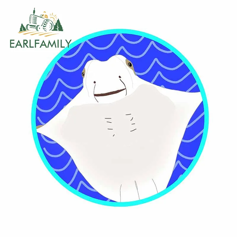 

EARLFAMILY 13cm x 12.7cm for Stingray Selfie Vinyl Car Stickers Personality Decal Graphics Camper Scratch-proof Fine Decoration