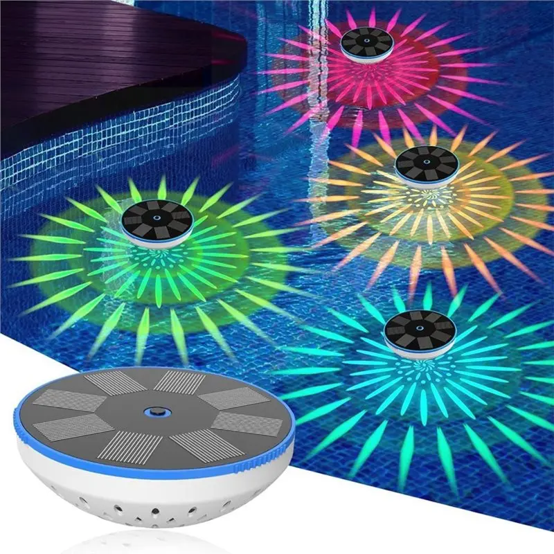Picture 3: RGB Solar Floating Pool Lights, Smart Auto On/Off IPX8 Waterproof LED Color Changing Light With 6 Lighting Modes-[A22I Store]