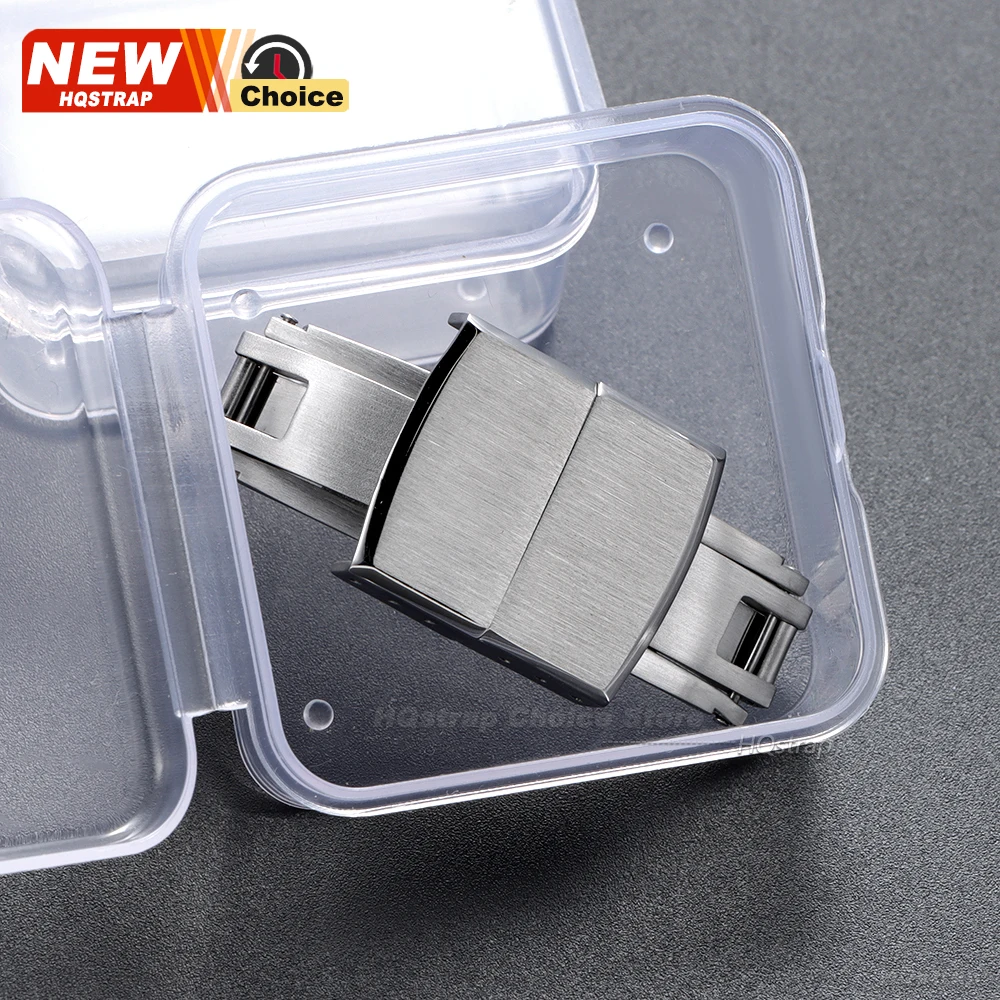 Fast Release Fold Buckle 16mm 18mm 20mm Flat-End Universal Button Double Click Butterfly Watchband Clasp Fashion Steel Buckles