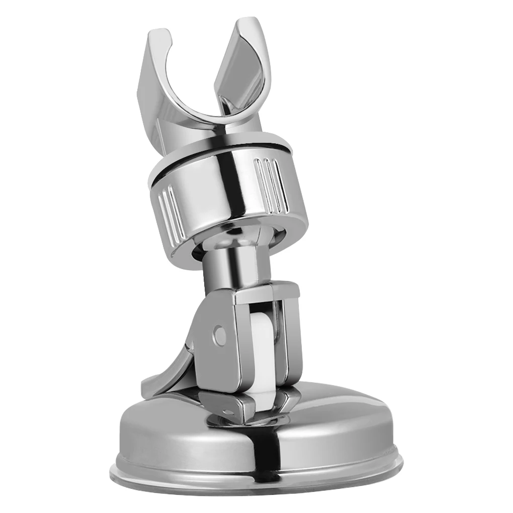 Universal Adjustable Hand Shower Holder Suction Cup Holder Full Plating Shower Rail  Holder Bathroom Bracket Stable Rotation