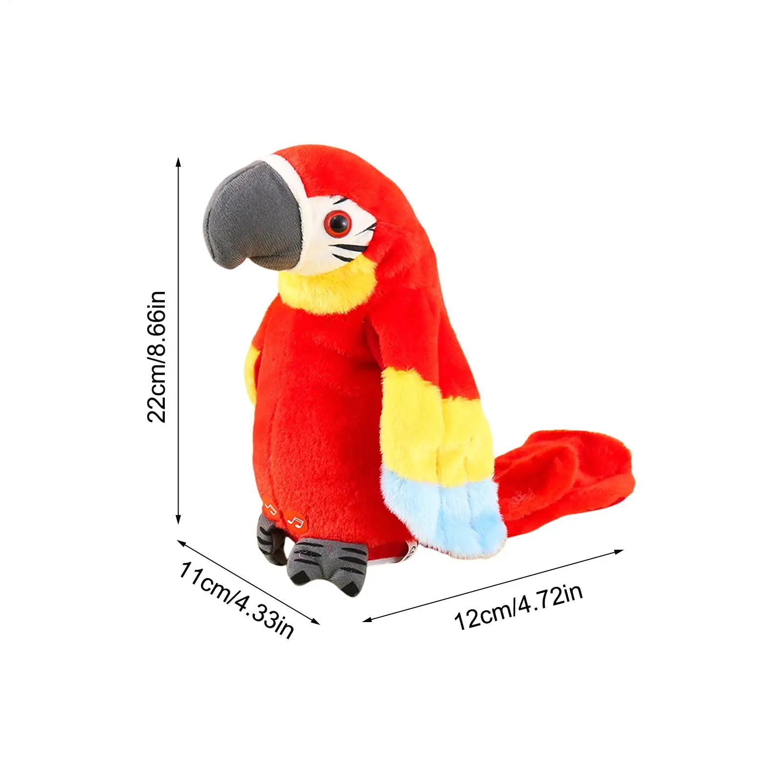 Parando papagaio de pelúcia pássaro falando ferramenta realista twerking papagaio brinquedo educativo para treinamento discurso aniversário viagem ao ar livre