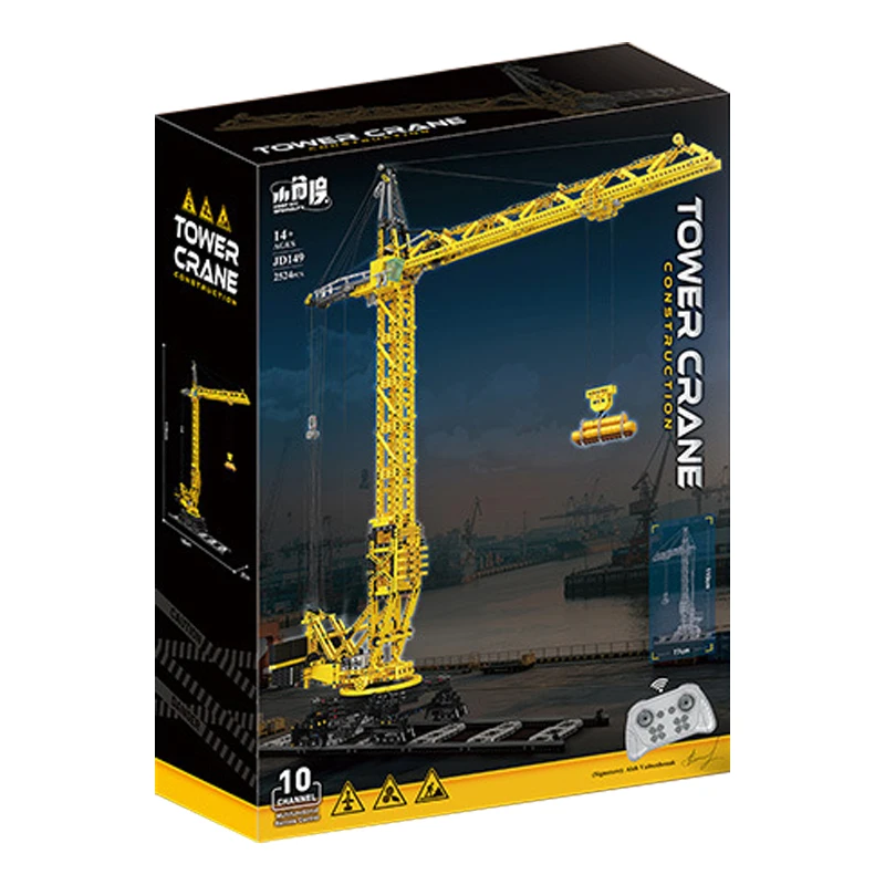 

IN STOCK JD149 Technical Remote Control Tower Crane Device Building Blocks Bricks Assembling Toys for Boys Christmas Gift Set