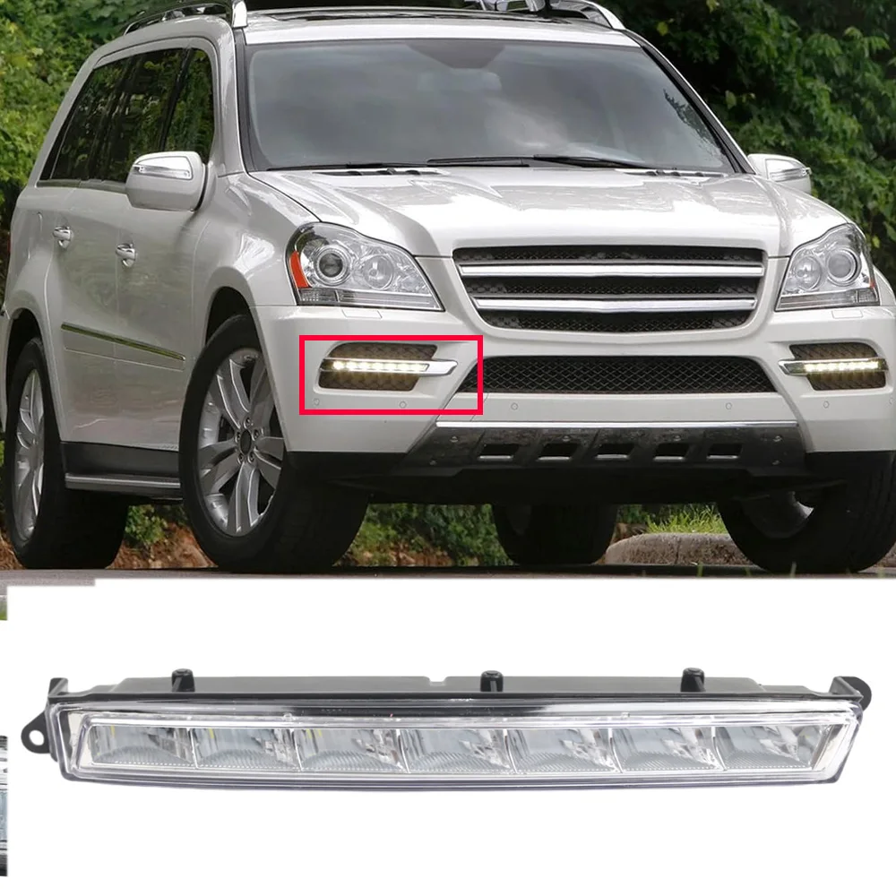 

1649060351 1649060451 Автомобильные светодиодные дневные ходовые огни для Mercedes Benz X164 GL320 GL350 GL450 GL550 GL63 ML63 AMG X166 W166