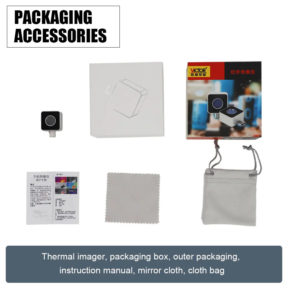 Thermal Imager Magnetic Macro Lens 15X Zoom Infrared Thermal maging Camera for Phone PCB HVAC Check and Repair Gadget