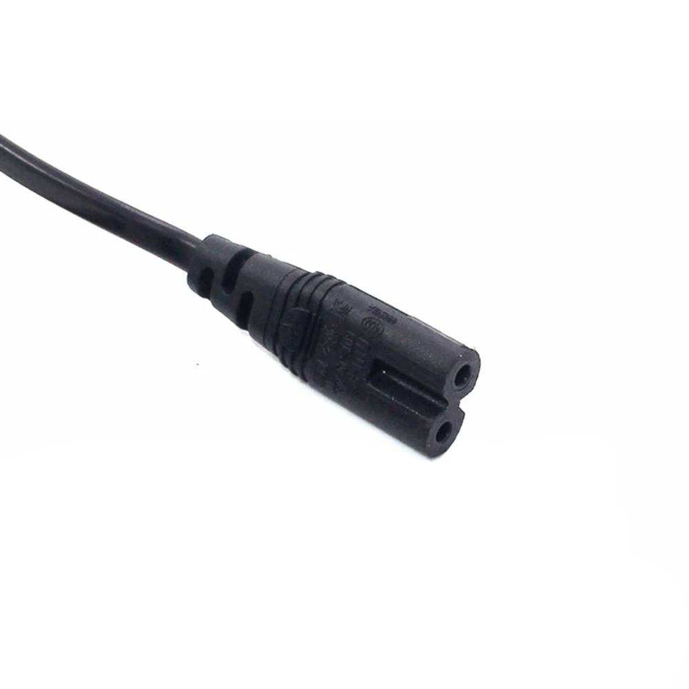 1PC IEC 320 C8 2Pin Male to 2 x C7 Female Y Split Power Cable About 28CM IEC 320 C7 to C8 extension cords C8 male to C7 female