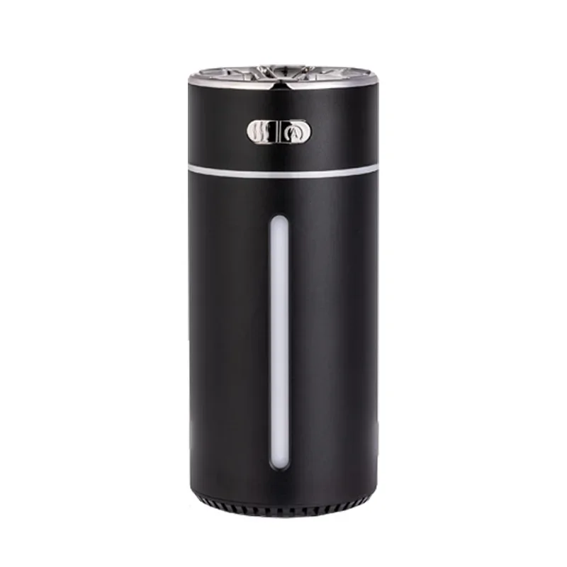 

alloy rechargeable car humidifier large fog volume silent portable usb colorful night light start and stop with the car
