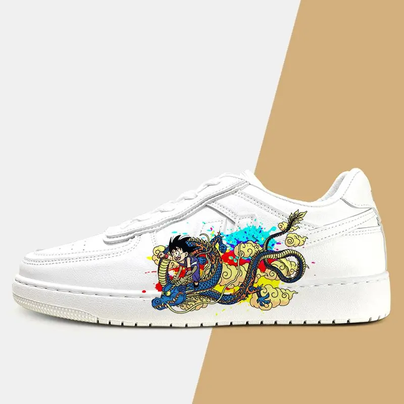 لعبة دراغون بول أنيمي جوكو رجل أحذية رياضية كاجوال حذاء أبيض طالب الراحة الرياضية حجم كبير أحذية مفلكنة Zapatillas De Hombre