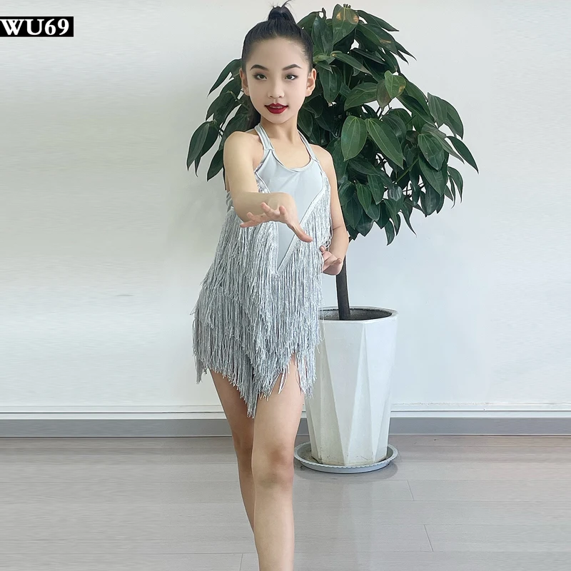 السيدات والفتيات شرابة اللاتينية تنورة الرقص السالسا الرقص شرابة الزخرفية تنورة الرقص اللاتينية 1 قطعة/مجموعة