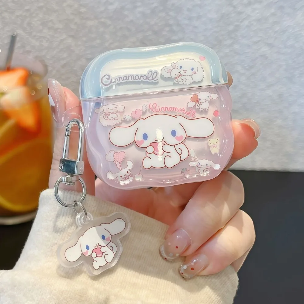 New for Apple AirPods Pro 3 2 Cartoon Cinnamoroll Earphone Protective Case for Apple AirPods 1 2 3 4 Pro Case with Pendant Cover - view 3