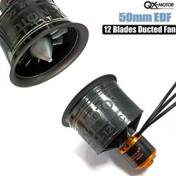 QX-MOTOR Wentylator kanałowy 50 mm EDF z 12 łopatkami i silnikiem bezszczotkowym QF2611 3300KV 4000KV 4600KV 5000KV CWCCW 40A / 50A ESC