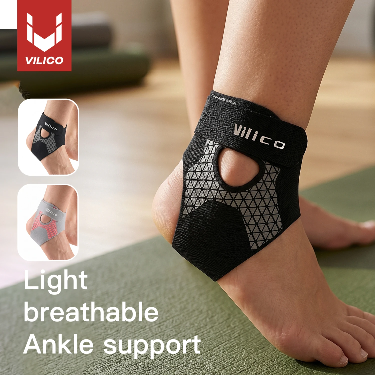 1pcs Professional Ankle Support Brace for Sports Breathable Compression Stabilization Injury Prevention Reduced Risk of Sprains