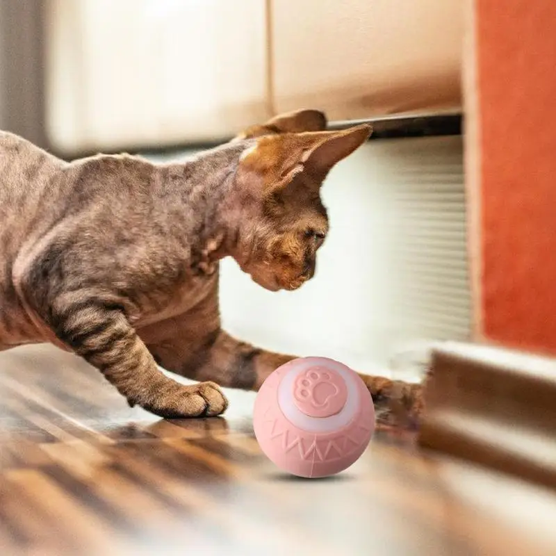 Smart Interactive Cat Toy Ball Auto Rolling Ball Cat Toy Electric Automatic Intelligent Sensing Interactive Ball For Large Cat