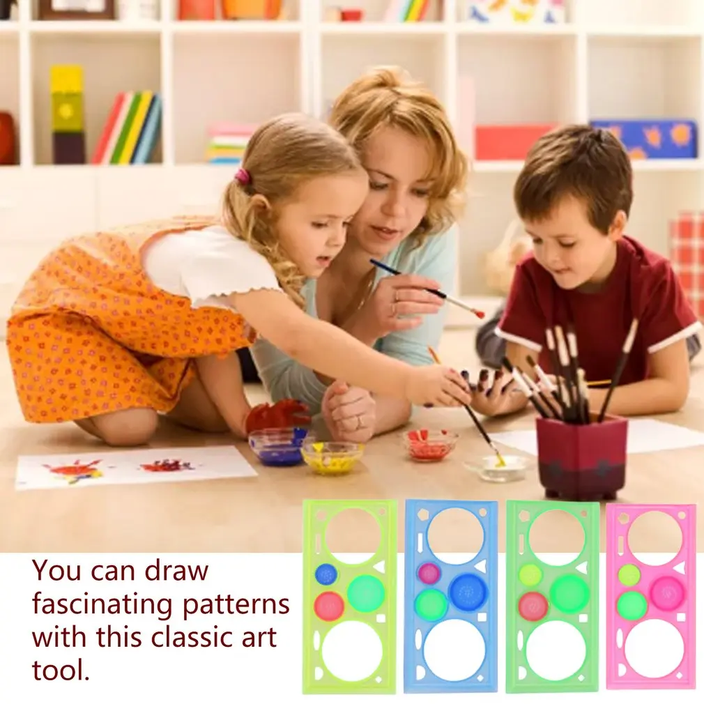 Multifunctional Spirograph Geometric Ruler Children Students Learning Drafting Drawing Stationery Tool Office Supplies