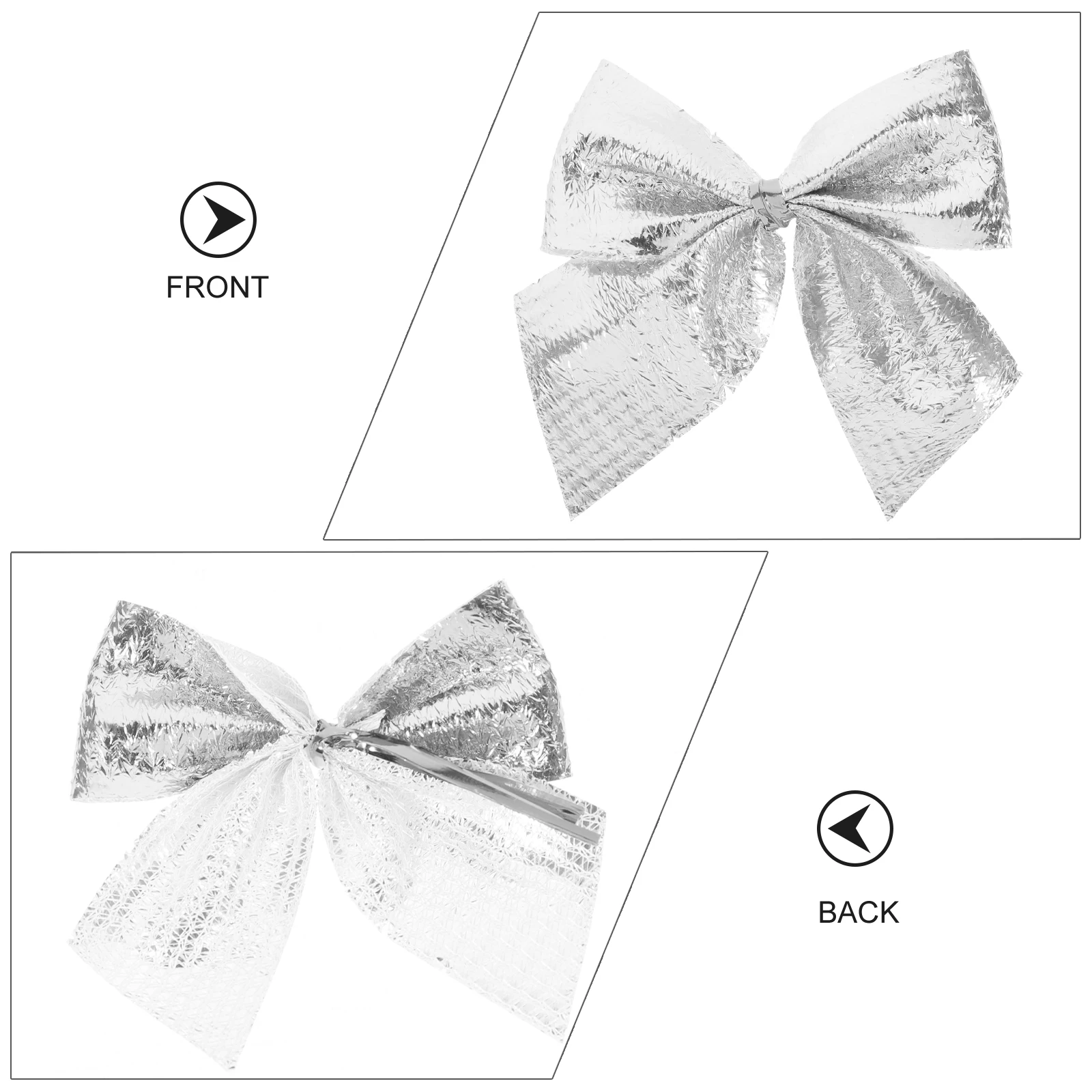 

120 Pcs Christmas Bow Decorations Xmas Bows Tree Ornaments Hanging Small Holiday Flocking Cloth Festive