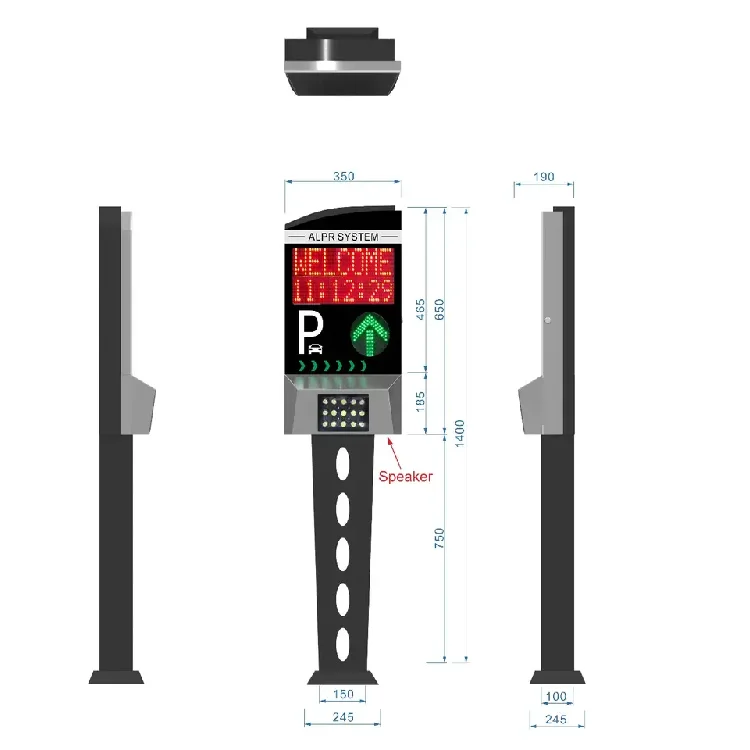 أجهزة استشعار مواقف السيارات الذكية أجهزة استشعار وقوف السيارات مع كاميرا لوحة ترخيص كشف بوابة حاجز نظام ركن السيارات #4