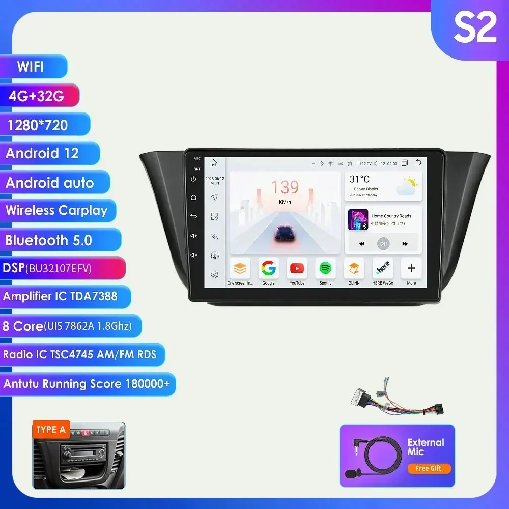 Android Autoradio Voor Iveco Dagelijks 2013-2021 Multimedia Videospeler Navigatie Stereo Gps Carplay Android Auto Octa Core 7862