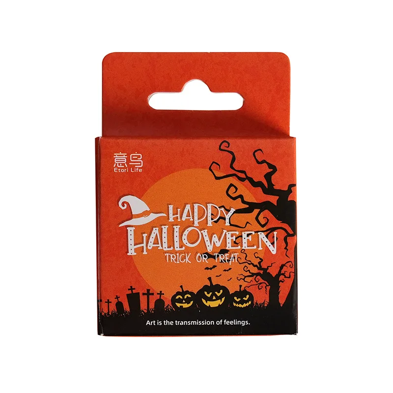 46pcs Etori Life Halloween Sticker Pack DIY Material Decorative Stationery Album Diary Cup Notebook Mobile Phone Toy Scrapbook