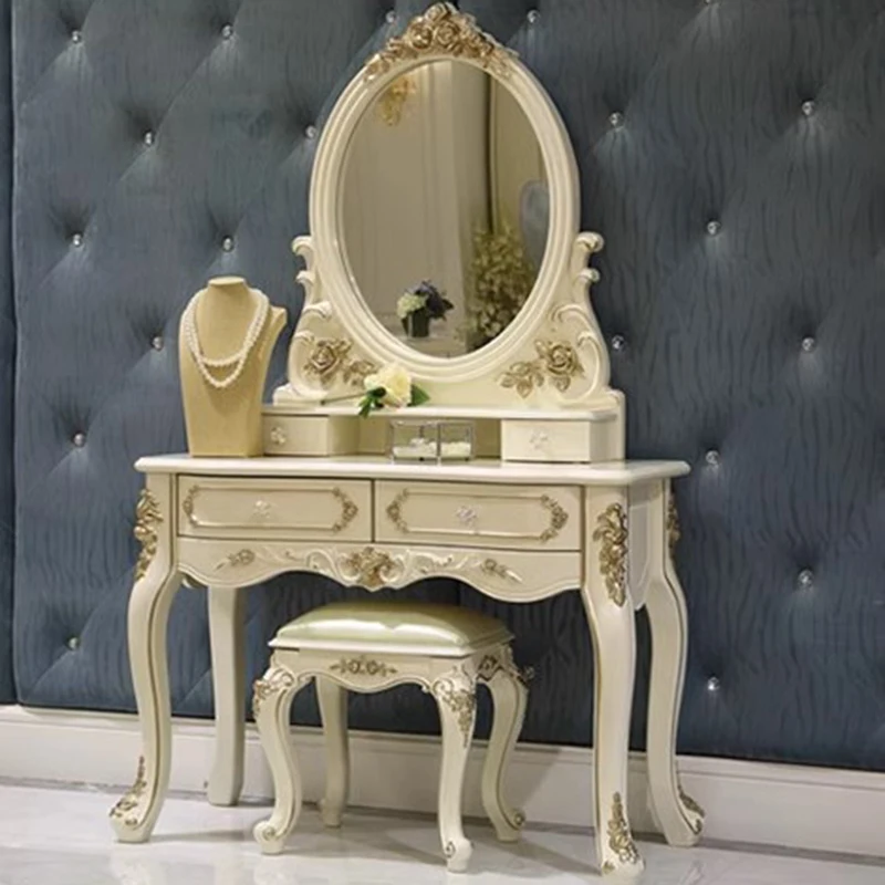 

Маленький роскошный туалетный столик, эстетический винтажный предмет первой необходимости, деревянный туалетный столик для хранения, домашняя мебель для спальни