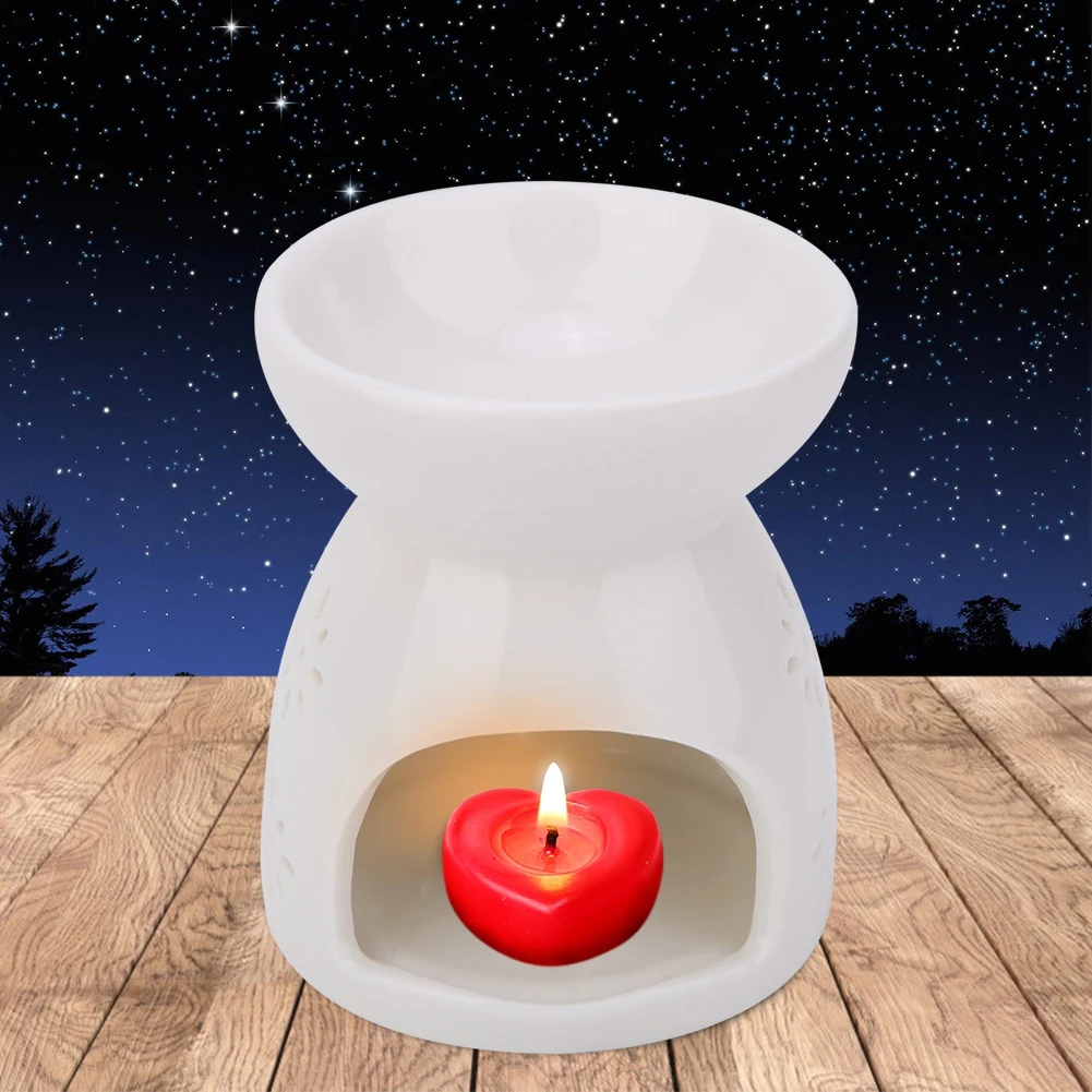 Night Fragrance Lamp Ceramic Essence Oil Furnace Candle Incense Aromatherapy Stove