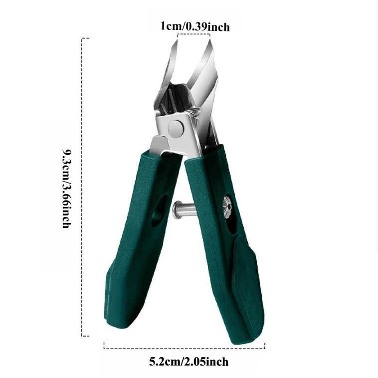 قطعة واحدة من مشابك أظافر القدم المهنية المصنوعة من الفولاذ المقاوم للصدأ - كماشة إهاب دقيقة للغاية للعناية بالقدم وصيانة الأظافر