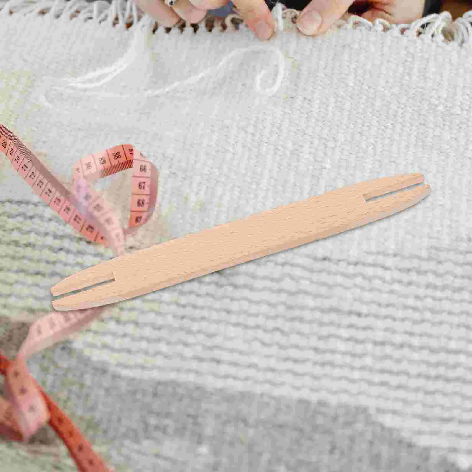 4 Pcs Weaving Shuttle Knitting Techniques Wood Shuttles Wooden Tool Needles DIY Tools Stick Crafting